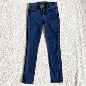 J Brand Skinny Mid Rise Dark Wash, Bluebird, 29